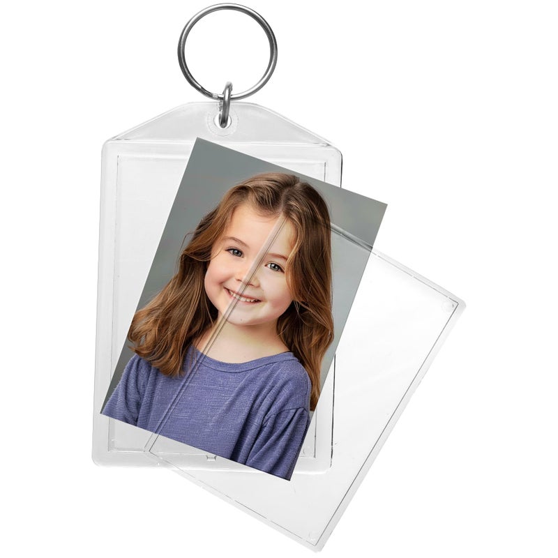 Snapins Jumbo Clear Acrylic 2.5" x 3.5" Photo Keychains - Pack of 25 - Image 3